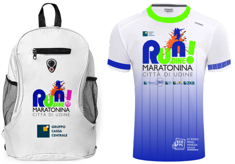 Zainetto e t-shirt maratonina di Udine 2025